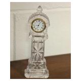 Quartz Lead Crystal Miniature Grandfather Clock