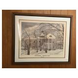 Framed Artwork 'Old Courthouse-Henderson County'