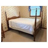 Wood Four-Poster Bed Frame