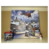 Large Santa Christmas Wall Art