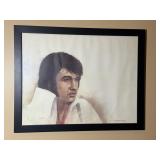 Elvis Presley Art Work Signed by Artist 1977