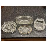 Vintage Glass Relish Dishes