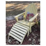 Wooden Adirondack Chair w/ Ottoman