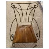 Metal and Wood Armchair