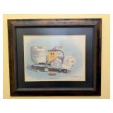 Framed Underground Miner's Print