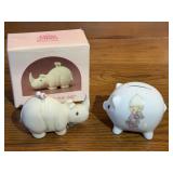 Precious Moments Rhino & Piggy Bank