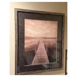Large framed Dock at the Lake Print