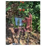 Flower Pot & Water Pump Yard Decor
