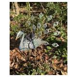Metal Peacock Yard Ornament (Solar)