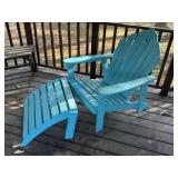 Wooden Adirondack Chair & Ottoman