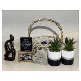 Basket - Figurine - Signs - Plants