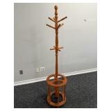 Wooden Coat Rack Umbrella Stand
