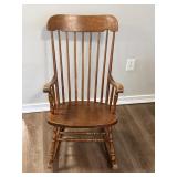 Wooden Windsor Style Spindle Back Rocking Chair