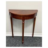 Wooden Half Moon Wall Table
