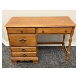 Vintage Solid Wood Kneehole Desk