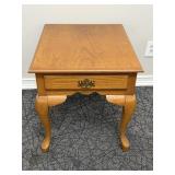 Oak Queen Anne Leg End Table