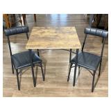 3 PC Rustic Compact Dining Set