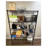 5 Tier Metal Shelving with Contents