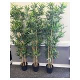 3 Faux Bamboo Trees
