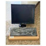 Computer Monitor & Keyboard
