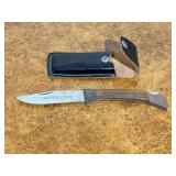 Lockback Folding Pocket Knife with Case