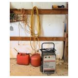 Battery Charger, Fuel Containers, Extension Cords