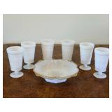 Anchor Hocking Harvest Grape Goblets & Footed Bowl