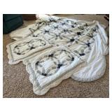 Double Wedding Ring Quilt Bedspread with 2