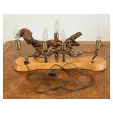 Hand-Carved Driftwood Lamp