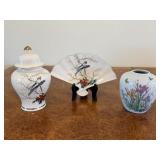 Jay Fine China Jars & Decorative Fan Plate