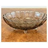 Glass Footed Oval Bowl