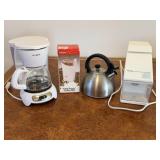 Coffee Maker, Coffee Grinder, Teapot & Ice Crusher