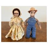 Handcrafted Granny & Gramps Farmer Dolls
