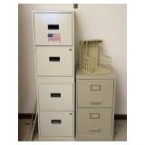 Metal File Cabinets & File Organizing Basket