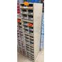 (5) Metal Six Cubby Hardware Organizers With Hex Cap Screws, Hex Nuts And Washers Ranging From 1/4"x