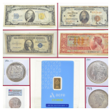 SILVER COINS AND PAPER CURRENCY - Mondovi, WI