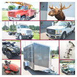 FORD F250, CAN AM ATV, ENCLOSED TRAILER, MOWERS & SPORTING GOODS - Mondovi, WI