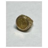 GOLD COIN RING