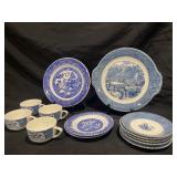 BLUE AND WHITE DISHES BLUE WILLOW