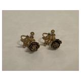 ROSE SCREW BACK EARRINGS
