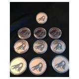 10 LOC NESS MONSTER MYTHICAL CREATURES COINS