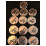 13 LOCH NESS MONSTER MYTHICAL CREATURES COINS
