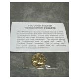 24K GOLD- PLATED WASHINGTON QUARTER