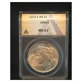 1922 SILVER PEACE DOLLAR