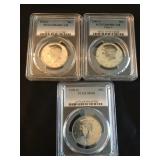 3 UNCIRCULATED KENNEDY HALF DOLLER