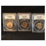 3 JOHN ADAMS 1$ COINS