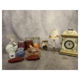 ASST CANDLES, LAMP, & CLOCK