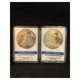 TWO 1933 DOUBLE EAGLE COIN REPLICA