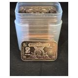 NINETEEN 1oz COPPER BARS
