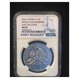 2016 AUSTRIA SILVER VIENNA PHILHARMONIC COIN